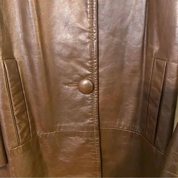 Vintage Altman Full Length Leather Coat - Picture 5 of 10